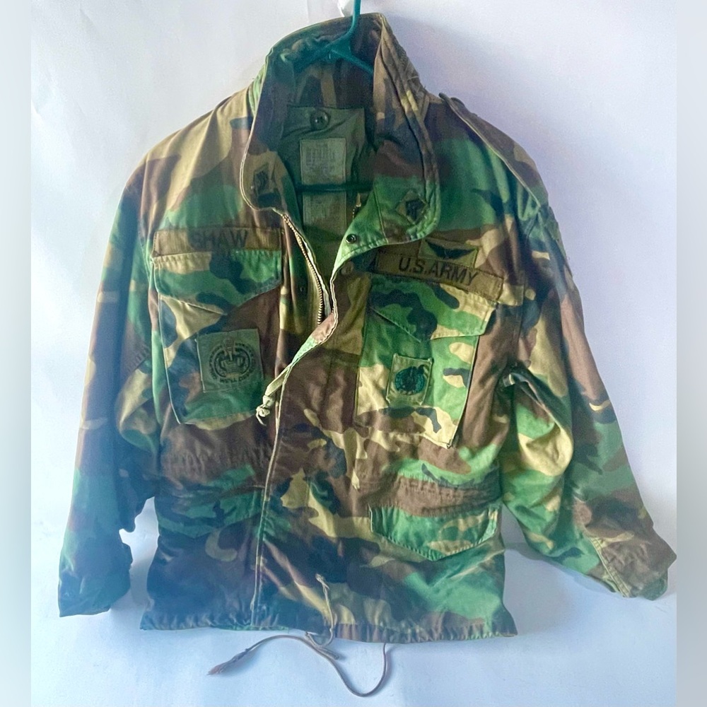 Authentic US Army Airborne Military Cold Weather Field Jacket Coat Small Short